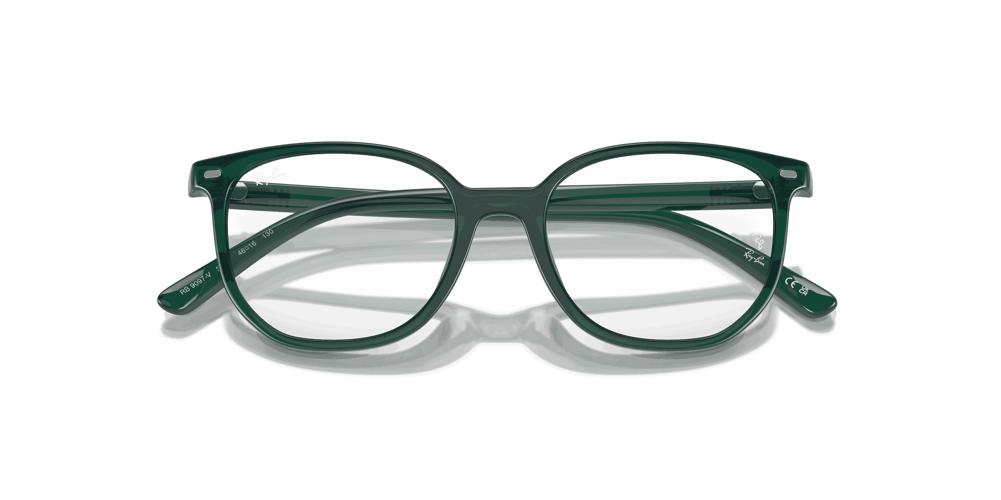 [Clear Lenses, Polished Opal Green Frame]