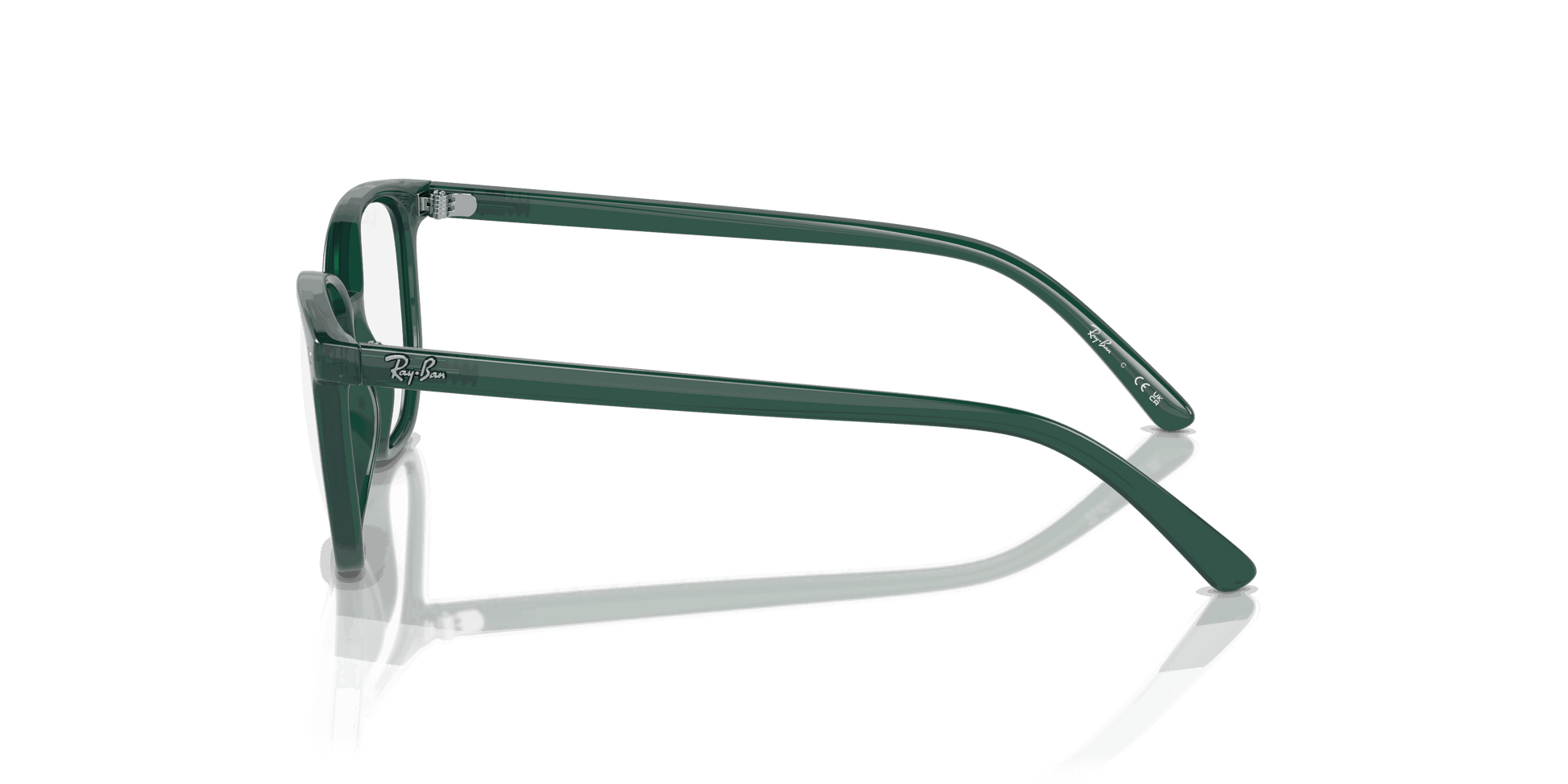 [Clear Lenses, Polished Opal Green Frame]