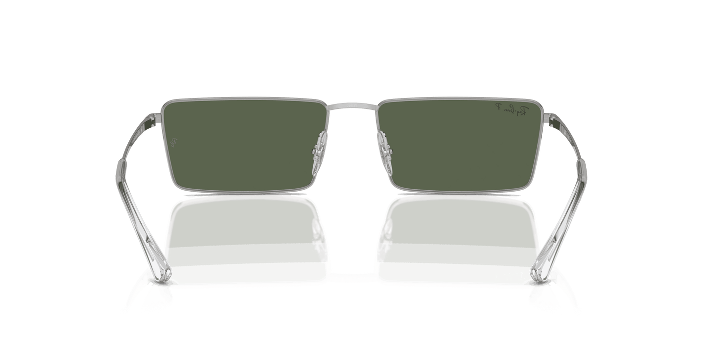 [Dark Green Lenses, Polished Silver Frame]