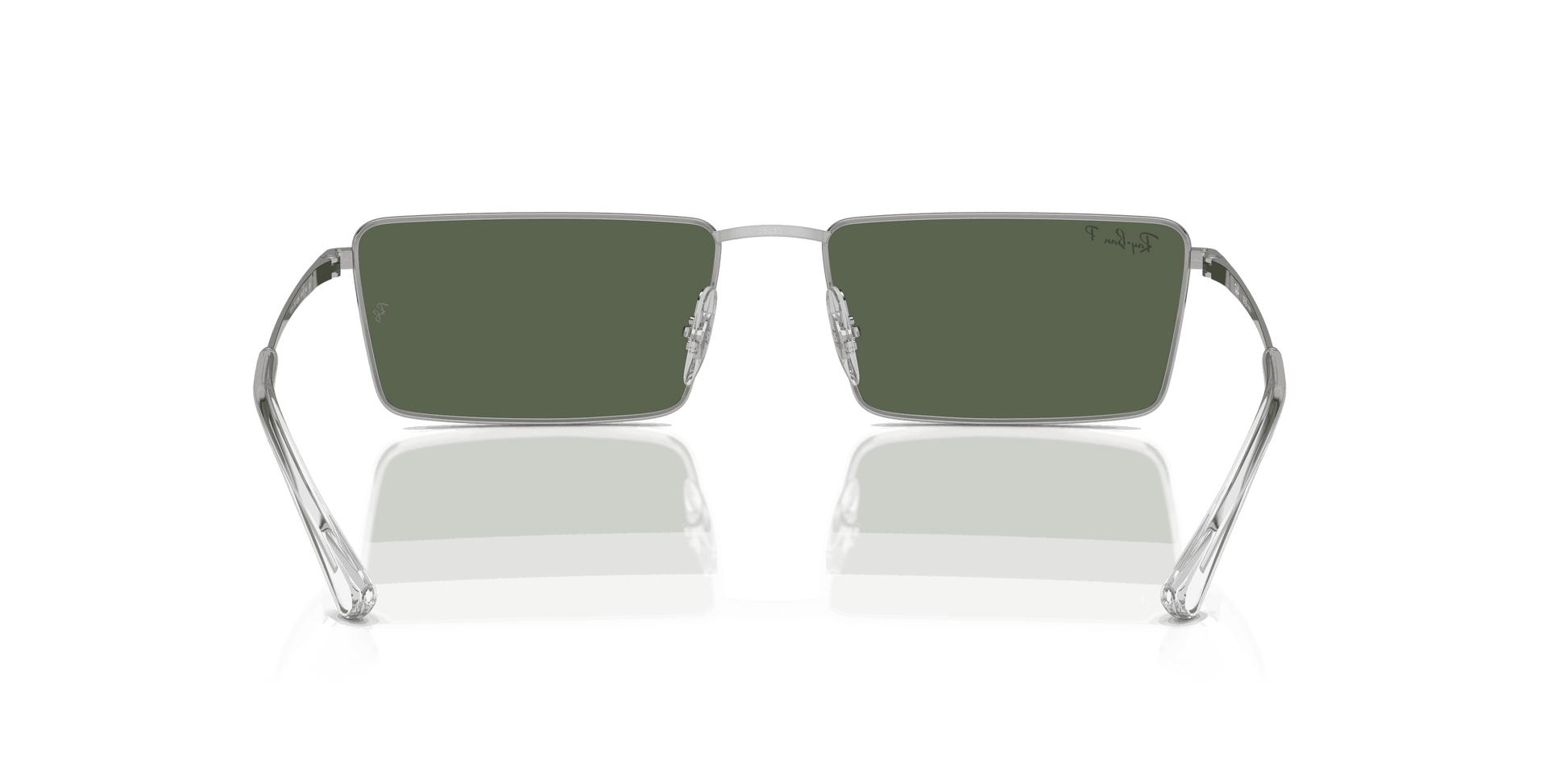 [Dark Green Lenses, Polished Silver Frame]