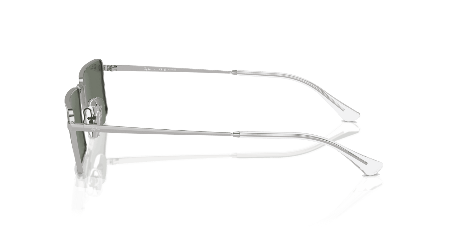 [Dark Green Lenses, Polished Silver Frame]