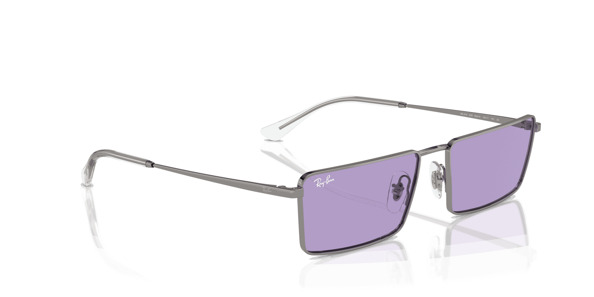 [Violet Lenses, Polished Gunmetal Frame]