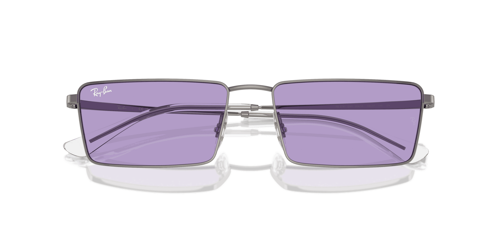 [Violet Lenses, Polished Gunmetal Frame]