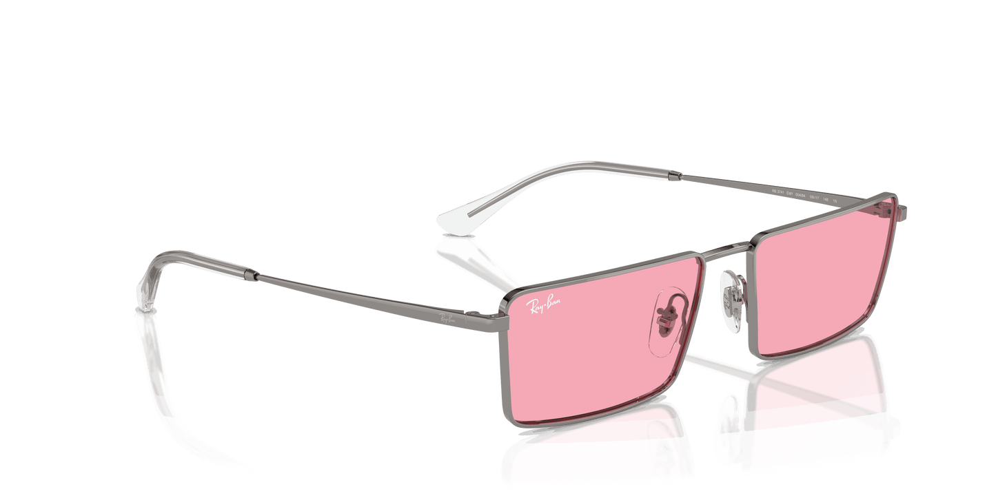 [Pink Lenses, Polished Gunmetal Frame]