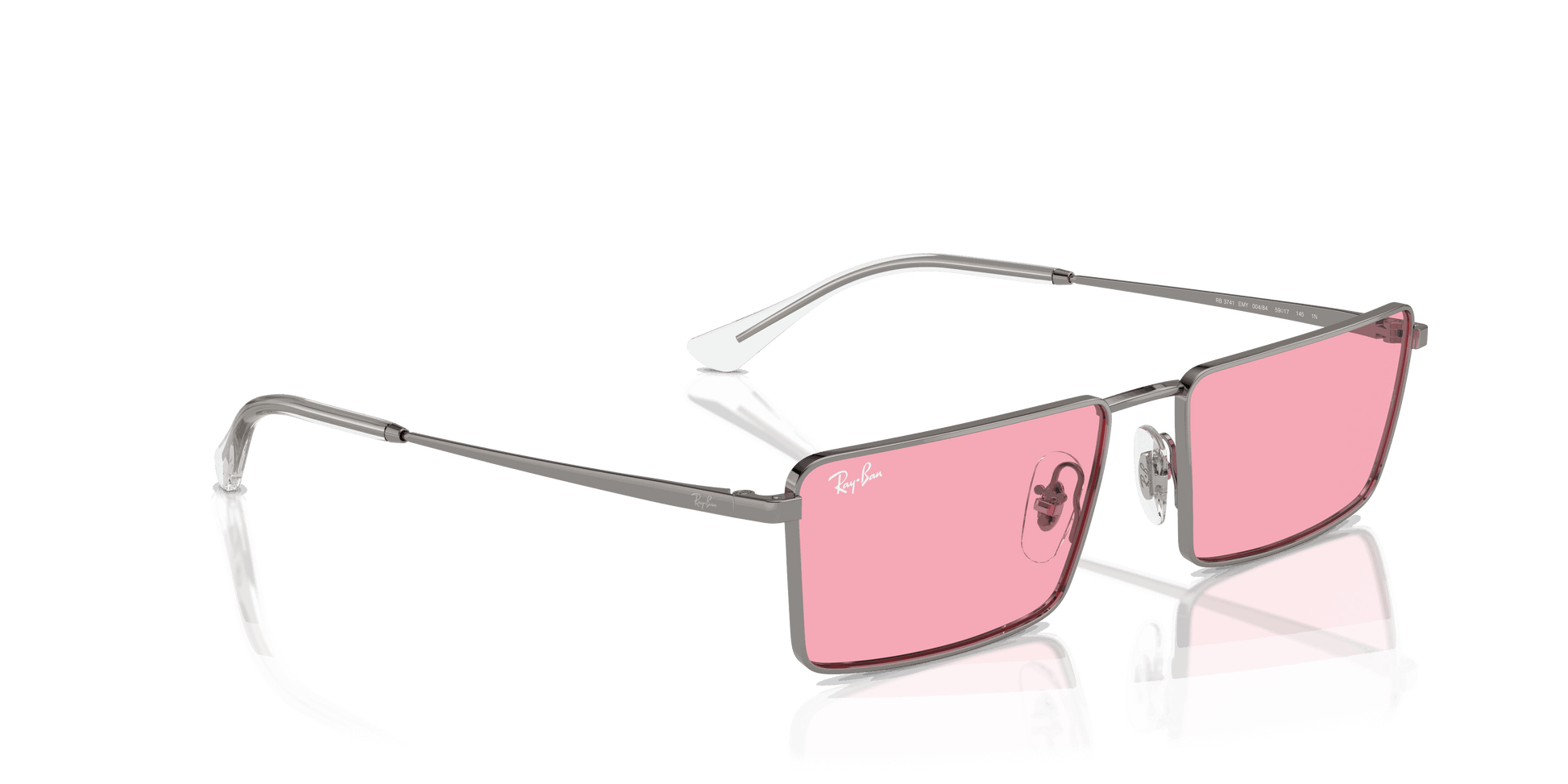 [Pink Lenses, Polished Gunmetal Frame]