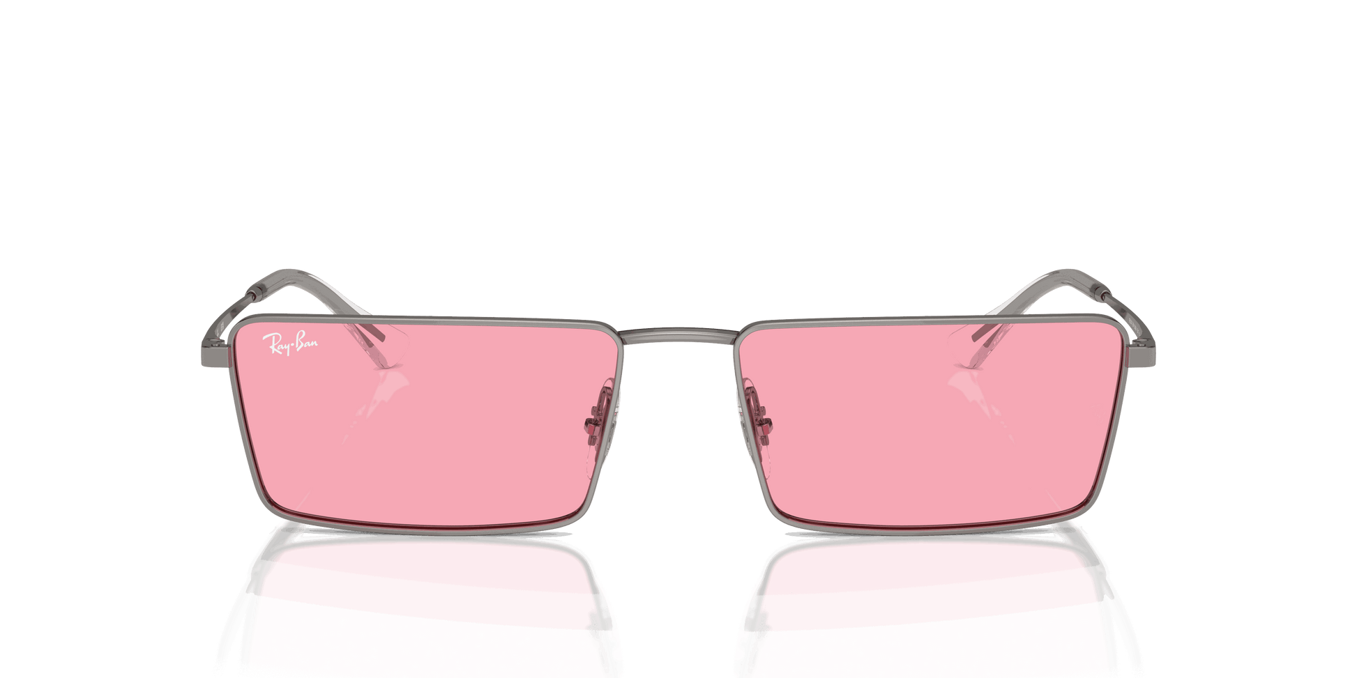 [Pink Lenses, Polished Gunmetal Frame]