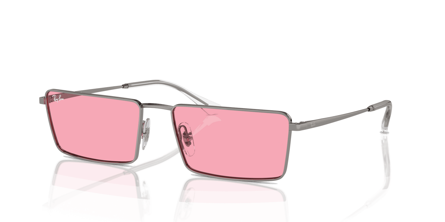 [Pink Lenses, Polished Gunmetal Frame]