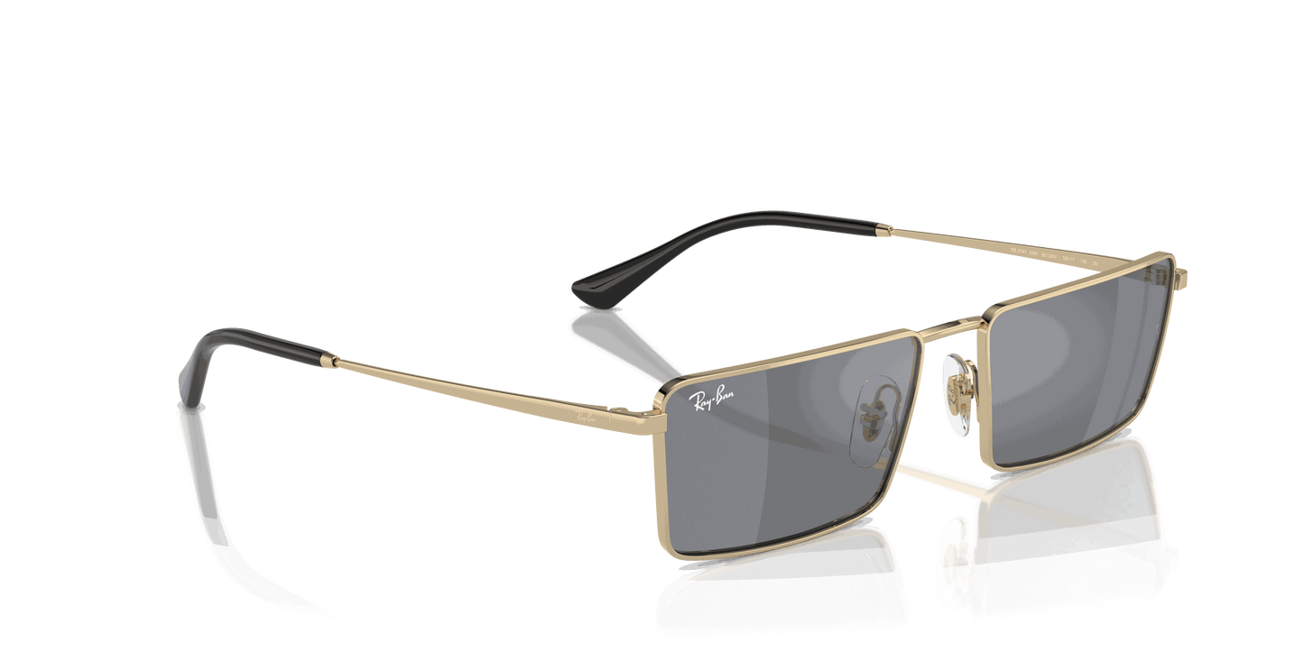 [Dark Grey Flash Silver Lenses, Polished Gold Frame]