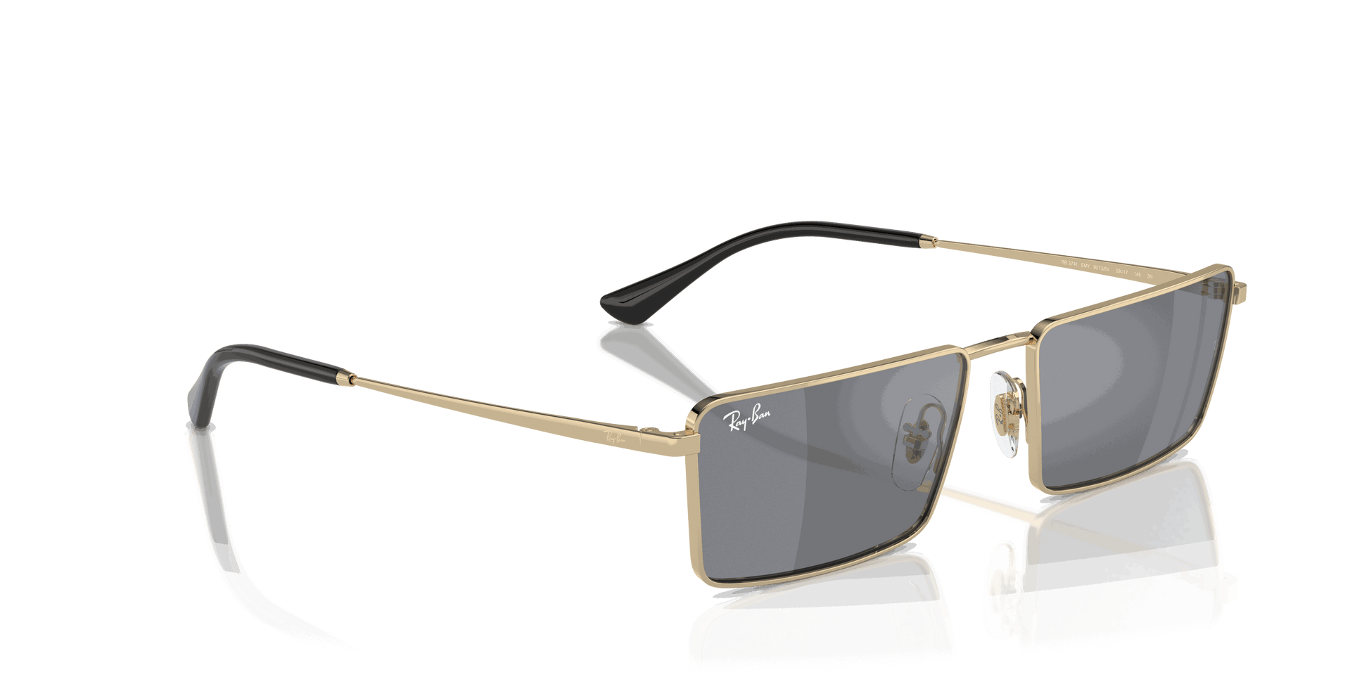 [Dark Grey Flash Silver Lenses, Polished Gold Frame]