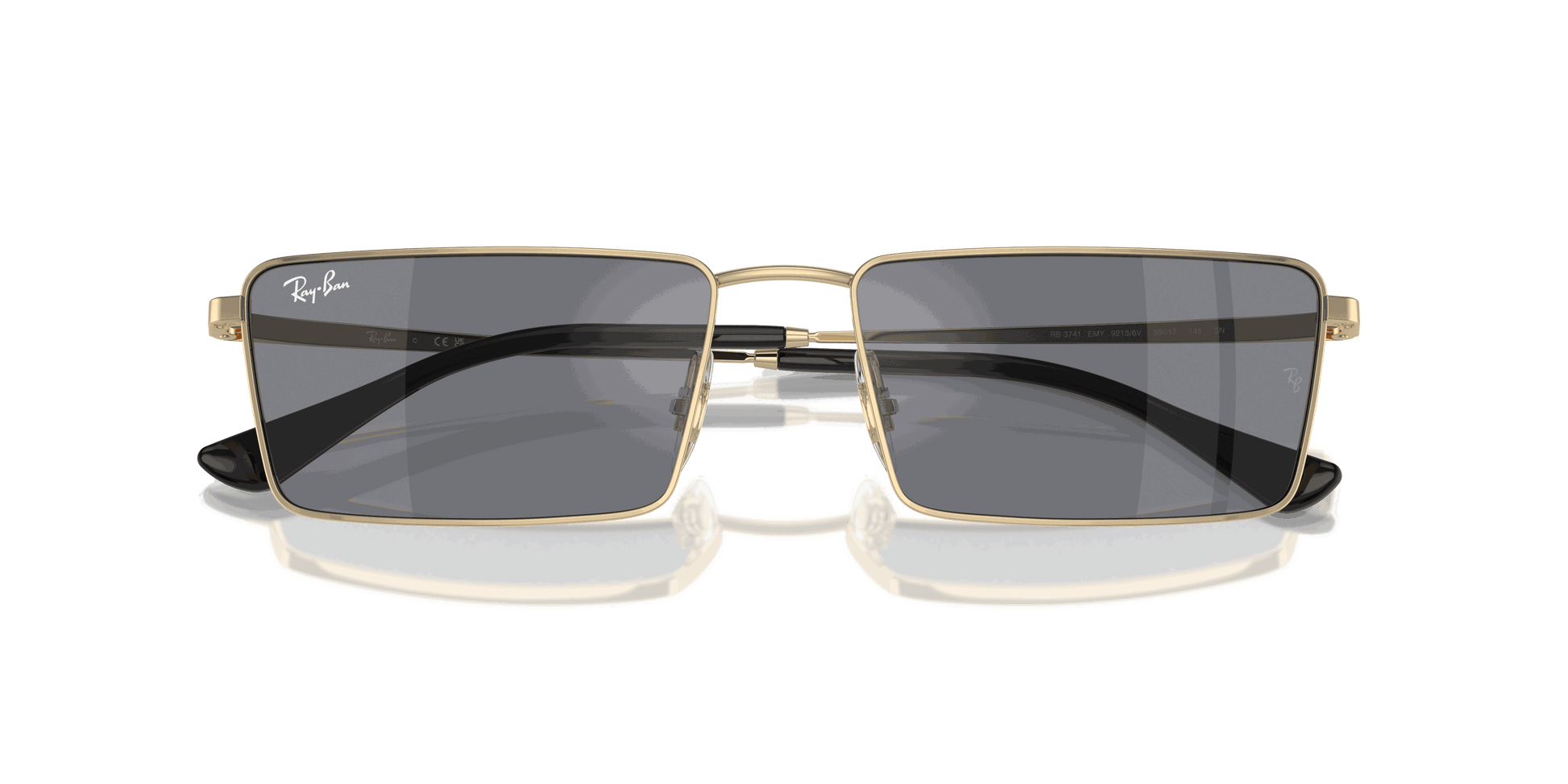 [Dark Grey Flash Silver Lenses, Polished Gold Frame]
