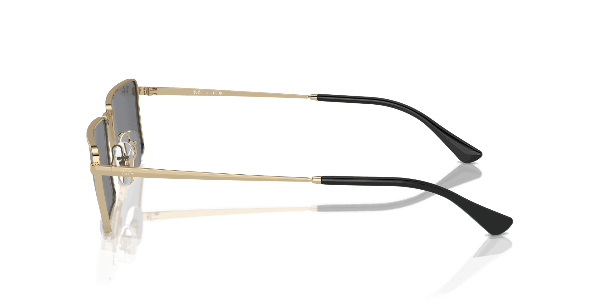 [Dark Grey Flash Silver Lenses, Polished Gold Frame]