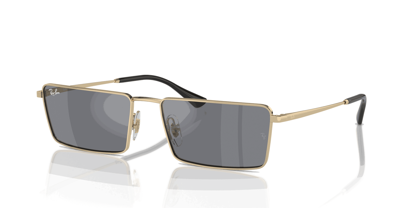 [Dark Grey Flash Silver Lenses, Polished Gold Frame]