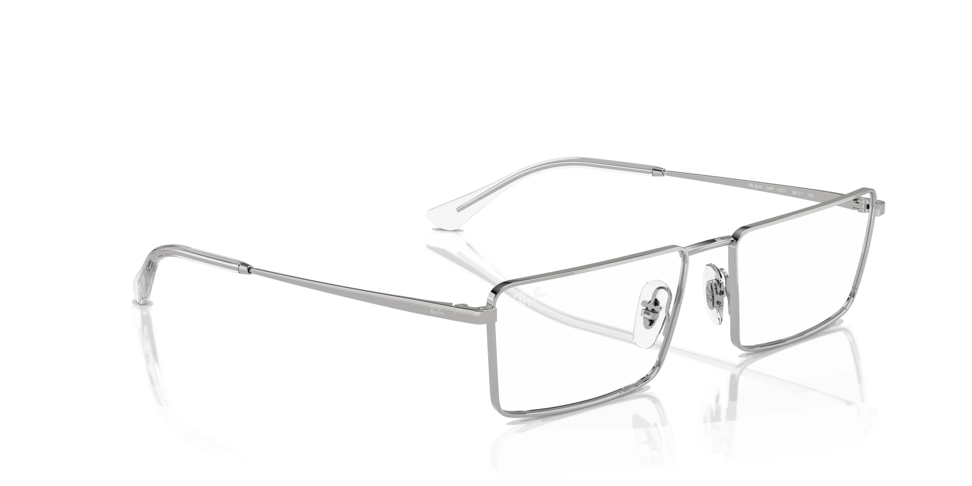 [Clear Lenses, Polished Silver Frame]