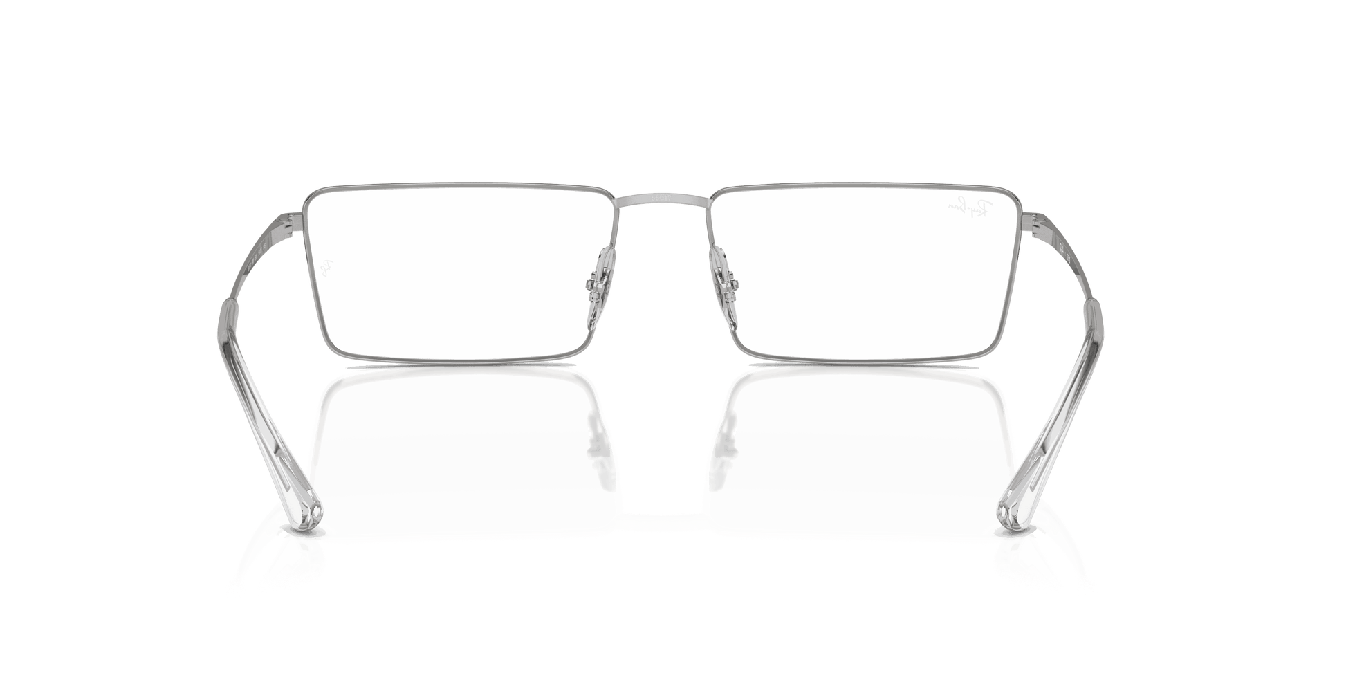 [Clear Lenses, Polished Silver Frame]