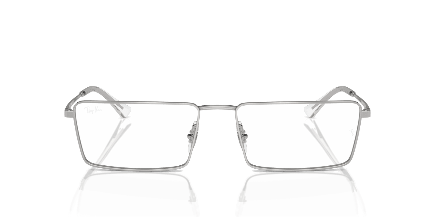 [Clear Lenses, Polished Silver Frame]