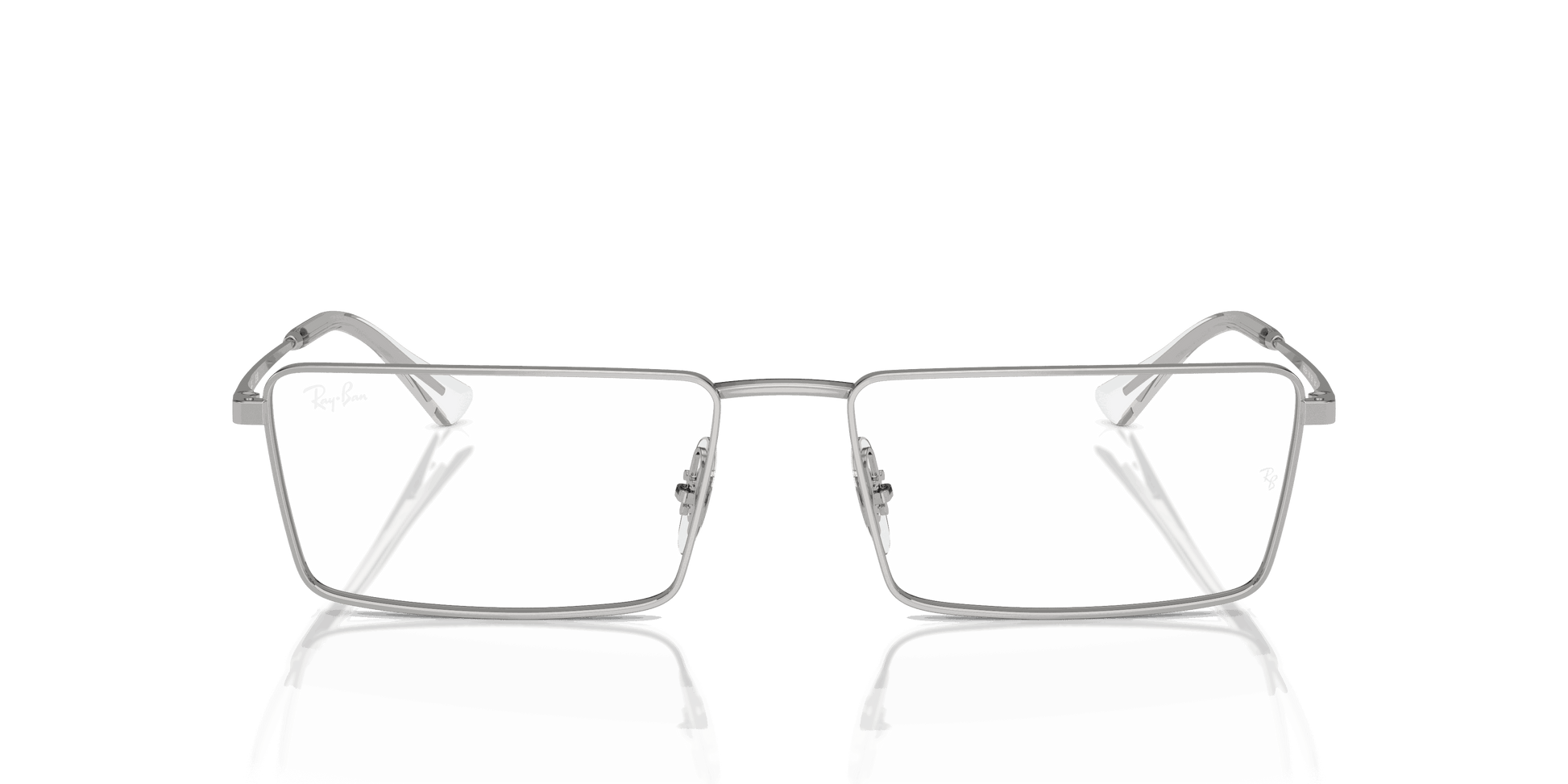 [Clear Lenses, Polished Silver Frame]