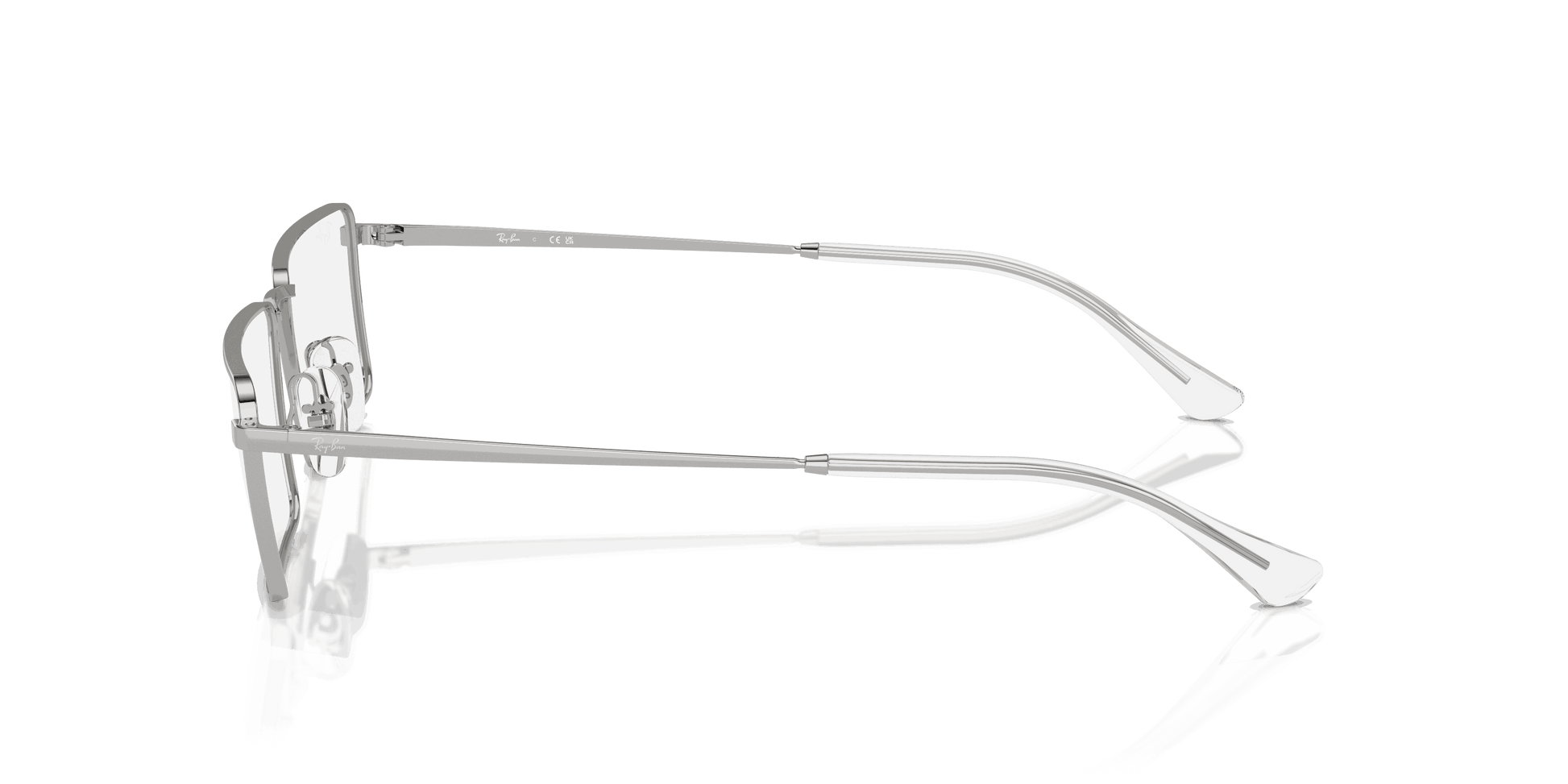 [Clear Lenses, Polished Silver Frame]