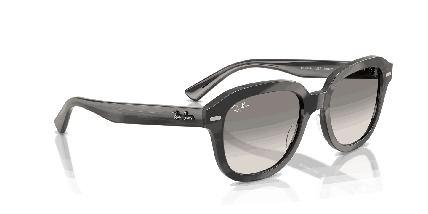 [Clear Gradient Grey Lenses, Polished Striped Grey Frame]
