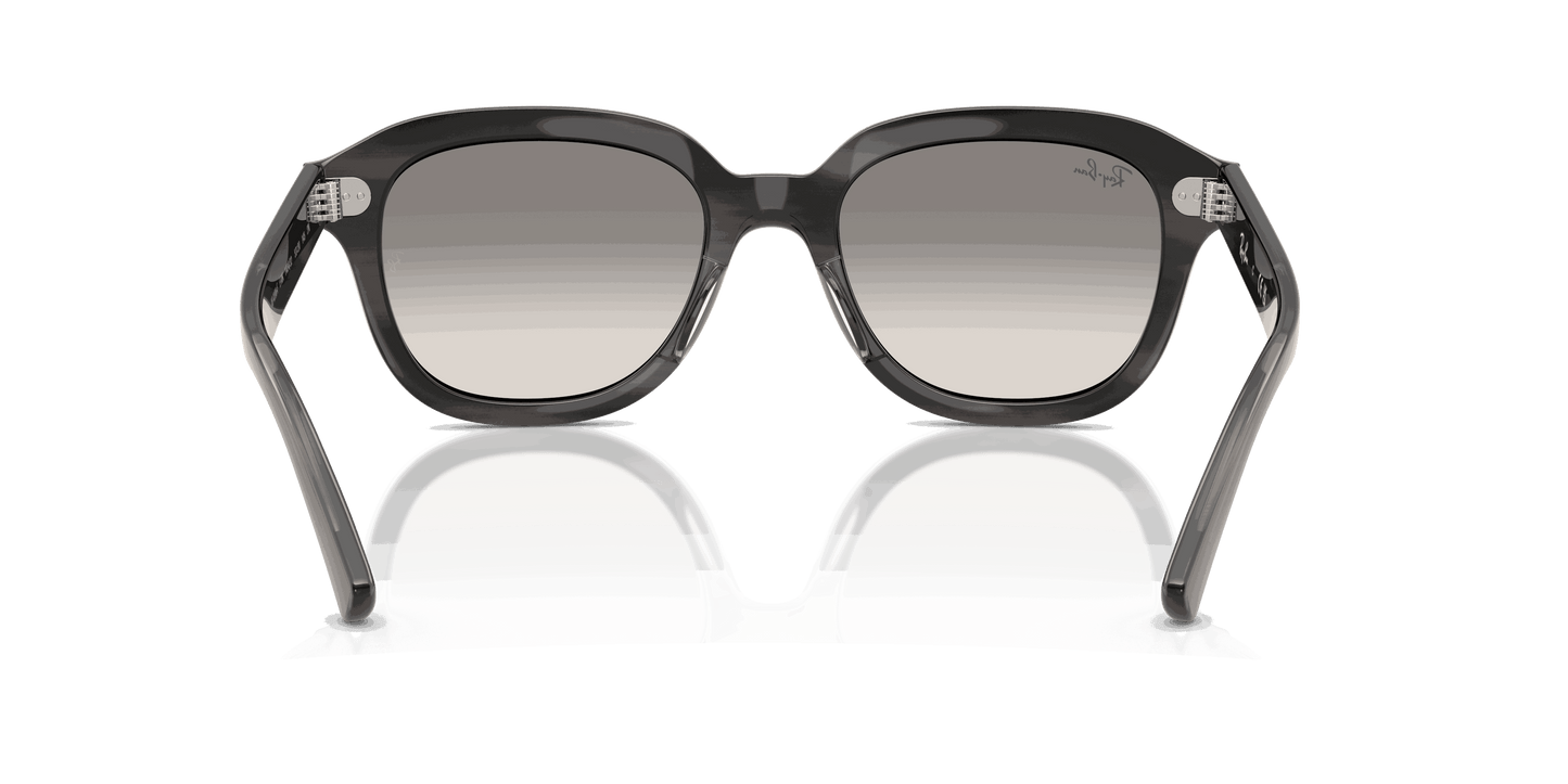 [Clear Gradient Grey Lenses, Polished Striped Grey Frame]