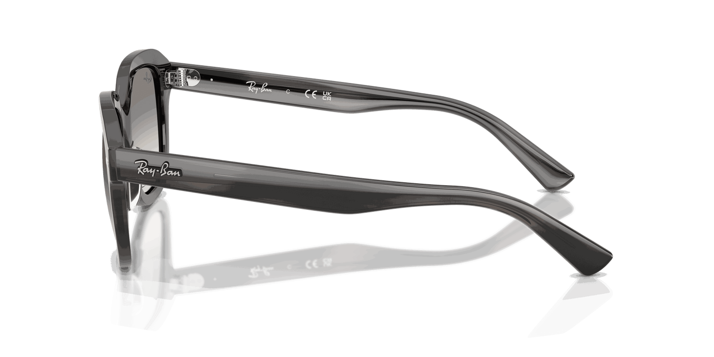 [Clear Gradient Grey Lenses, Polished Striped Grey Frame]
