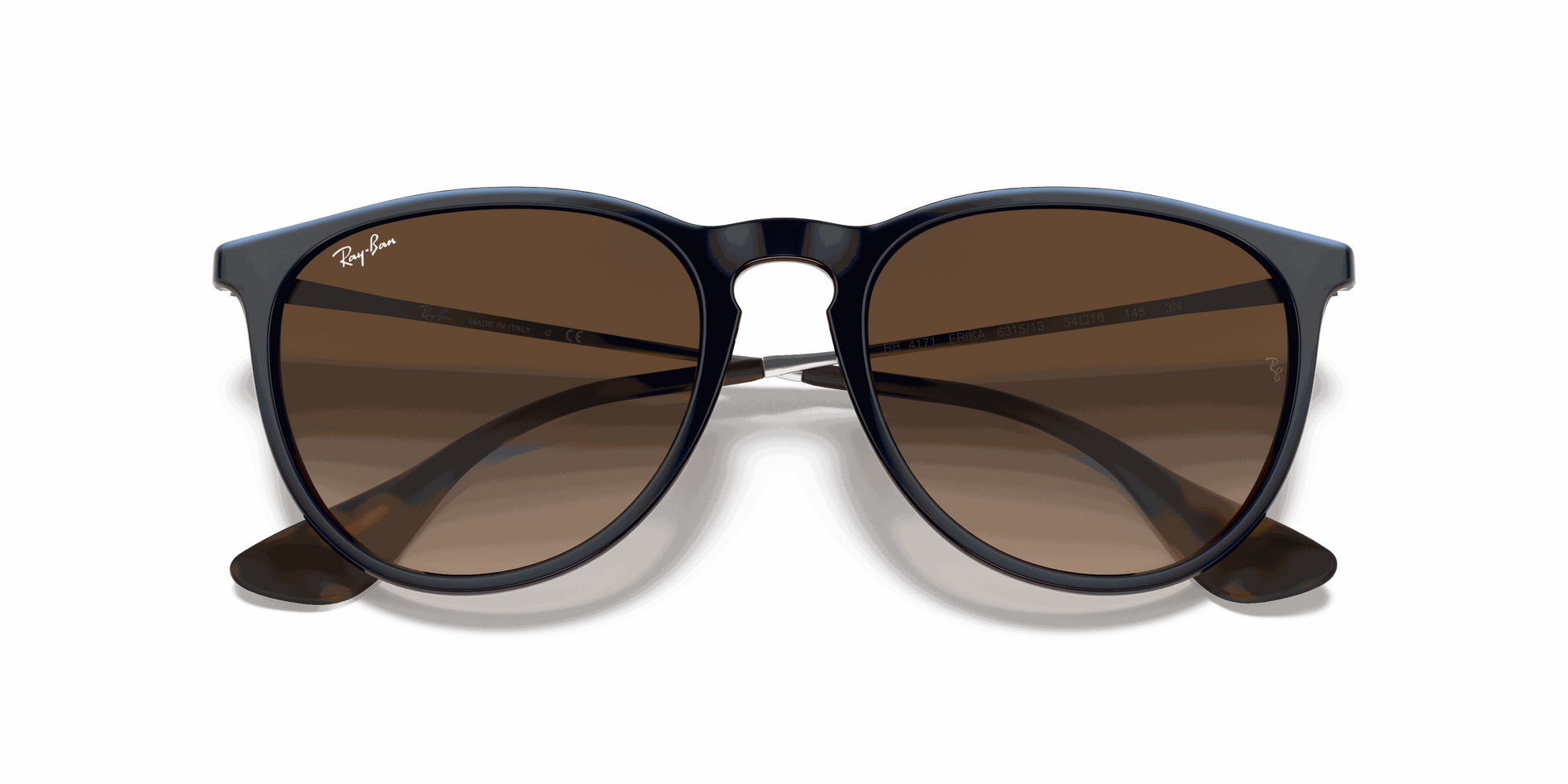 [Brown Gradient Lenses, Polished Blue Frame]