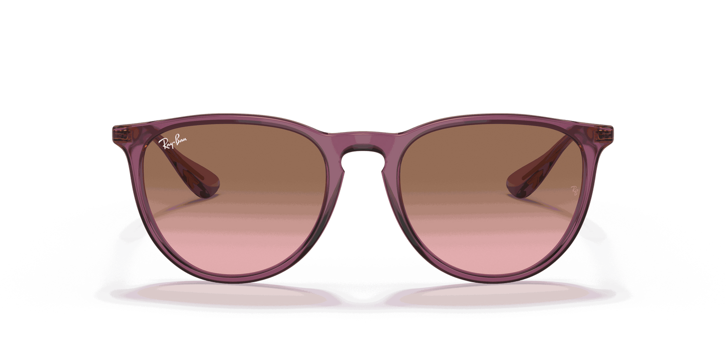 [Pink Gradient Brown Lenses, Polished Transparent Violet Frame]