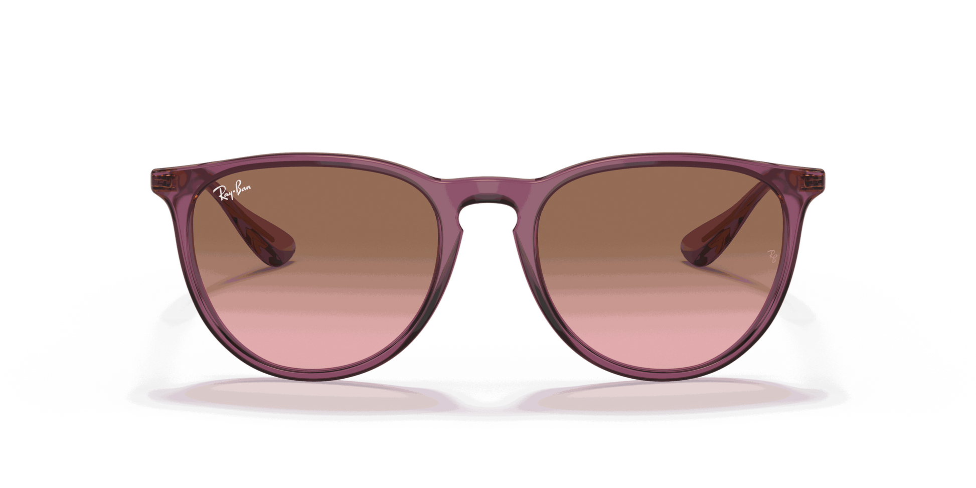 [Pink Gradient Brown Lenses, Polished Transparent Violet Frame]