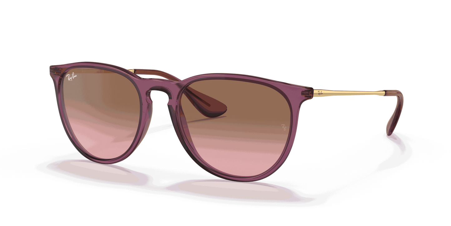 [Pink Gradient Brown Lenses, Polished Transparent Violet Frame]