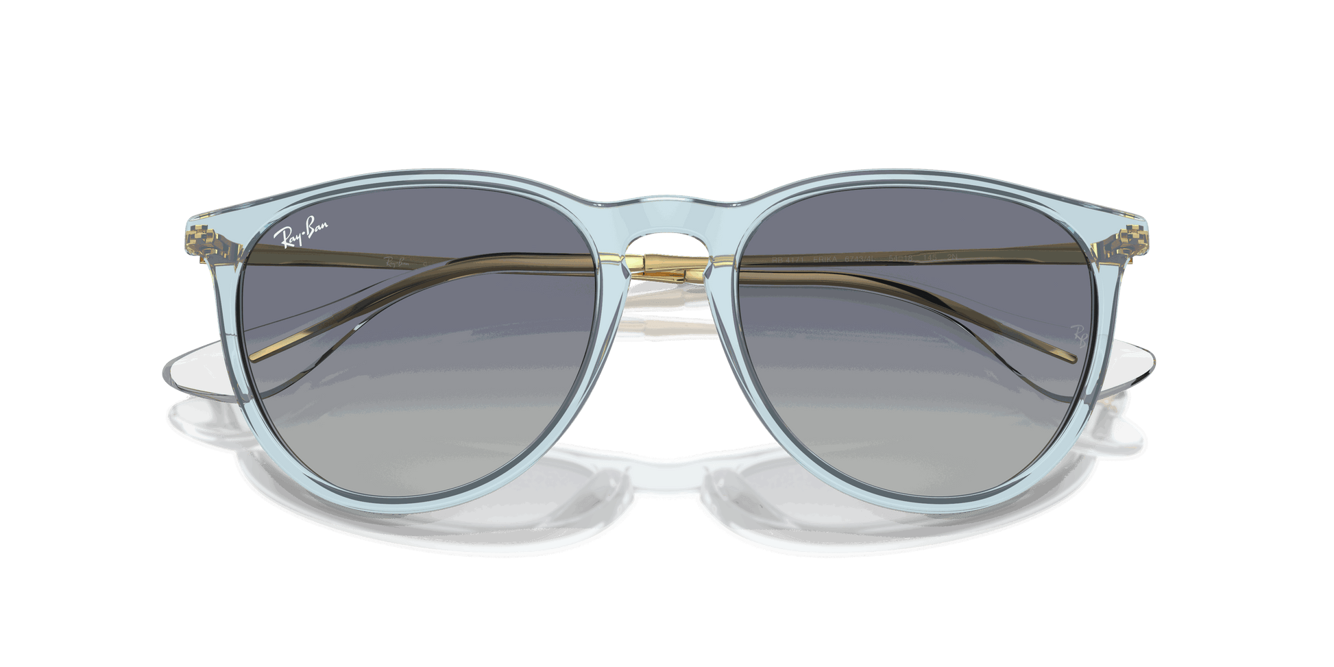 [Grey/Blue Lenses, Polished Transparent Light Blue Frame]