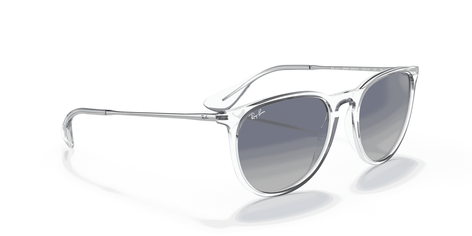 [Blue Gradient Lenses, Polished Transparent Frame]