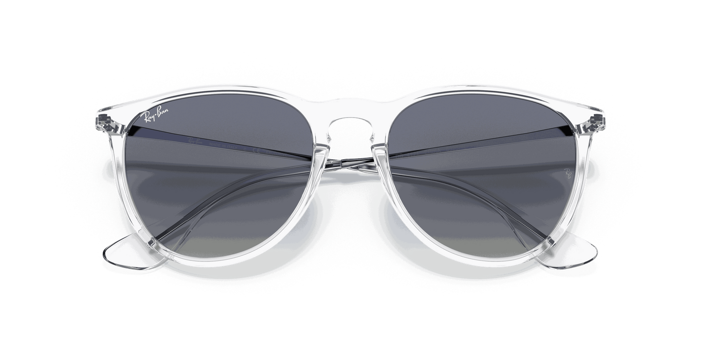 [Blue Gradient Lenses, Polished Transparent Frame]