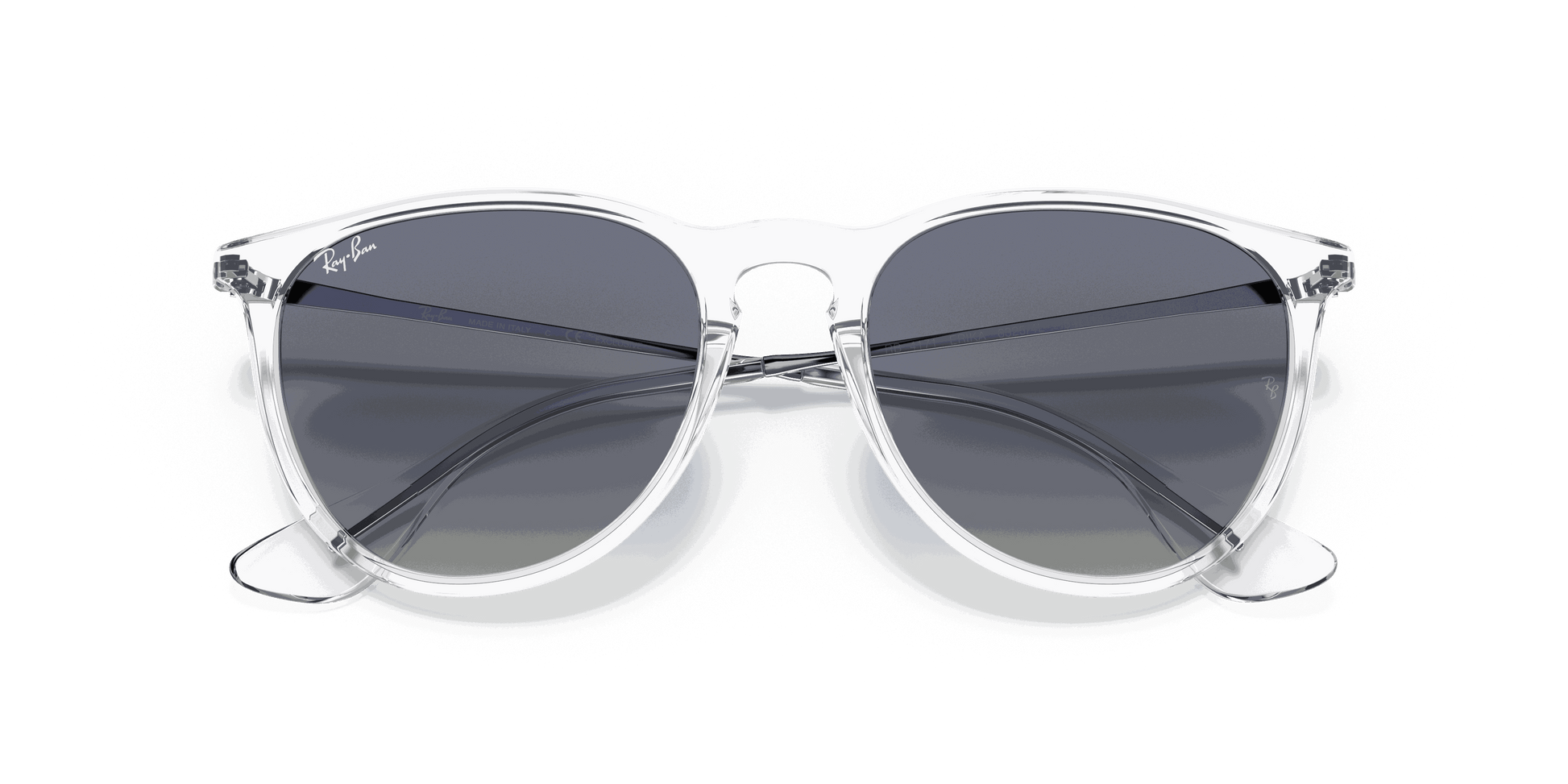 [Blue Gradient Lenses, Polished Transparent Frame]