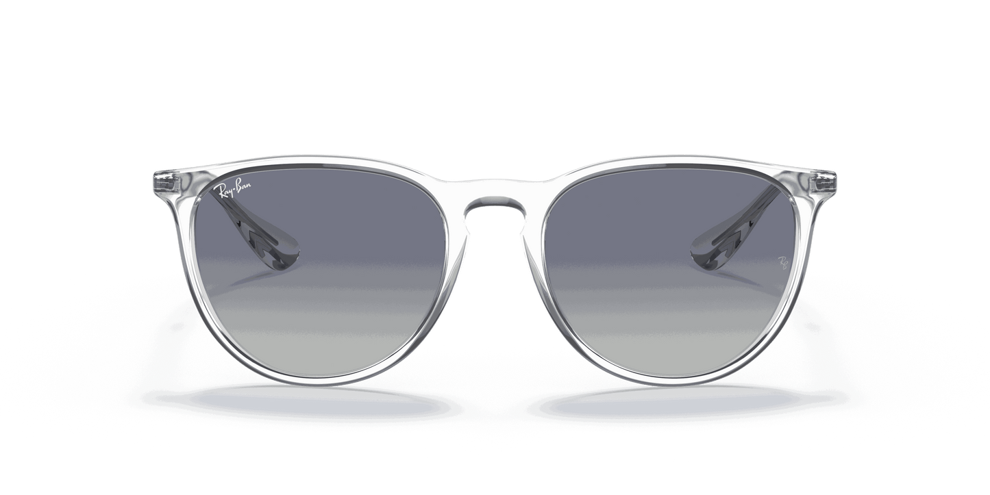 [Blue Gradient Lenses, Polished Transparent Frame]