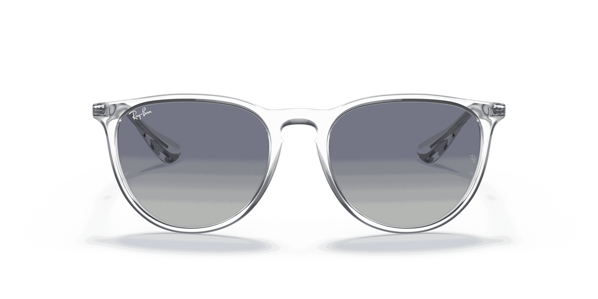 [Blue Gradient Lenses, Polished Transparent Frame]