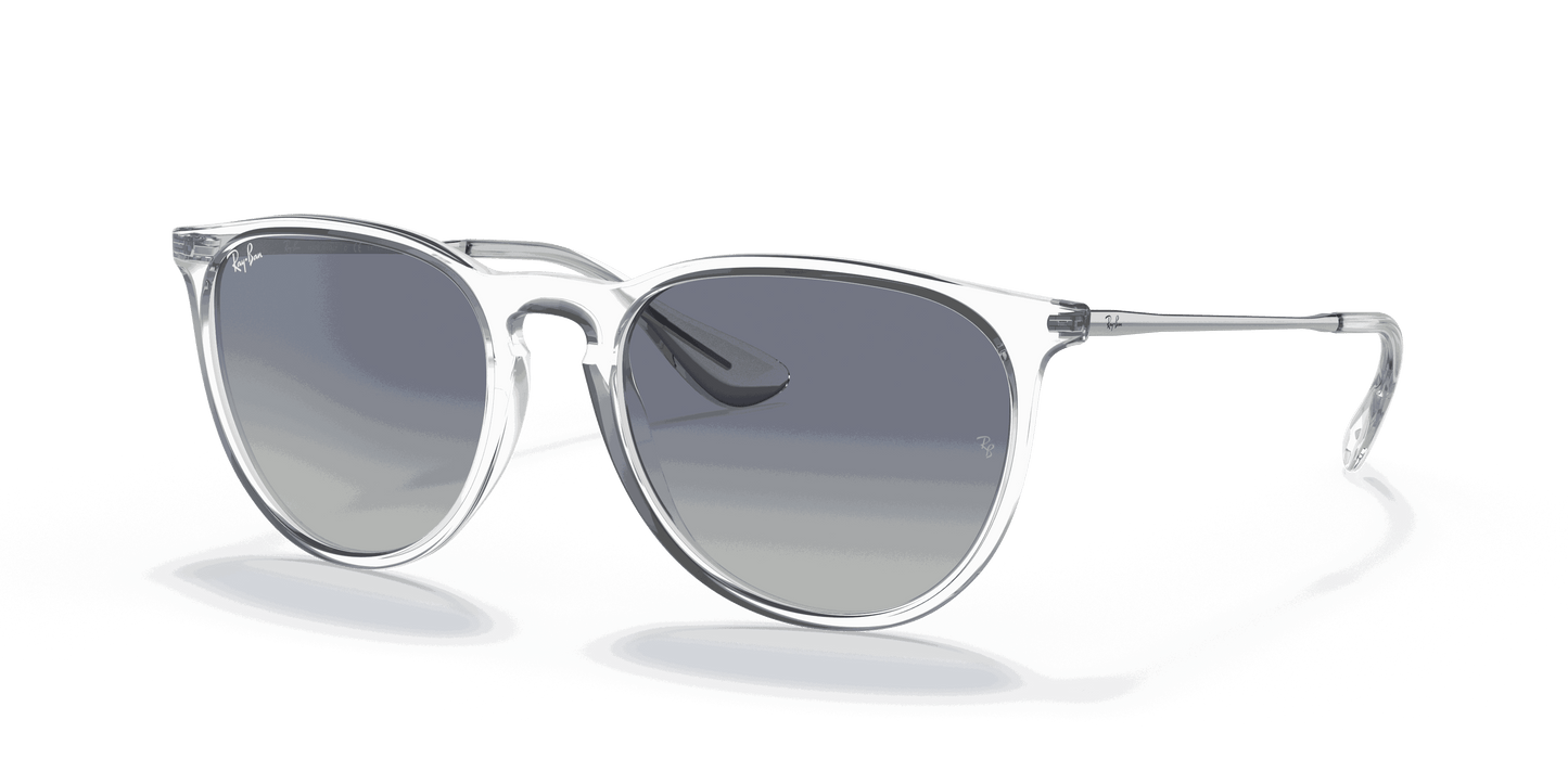 [Blue Gradient Lenses, Polished Transparent Frame]