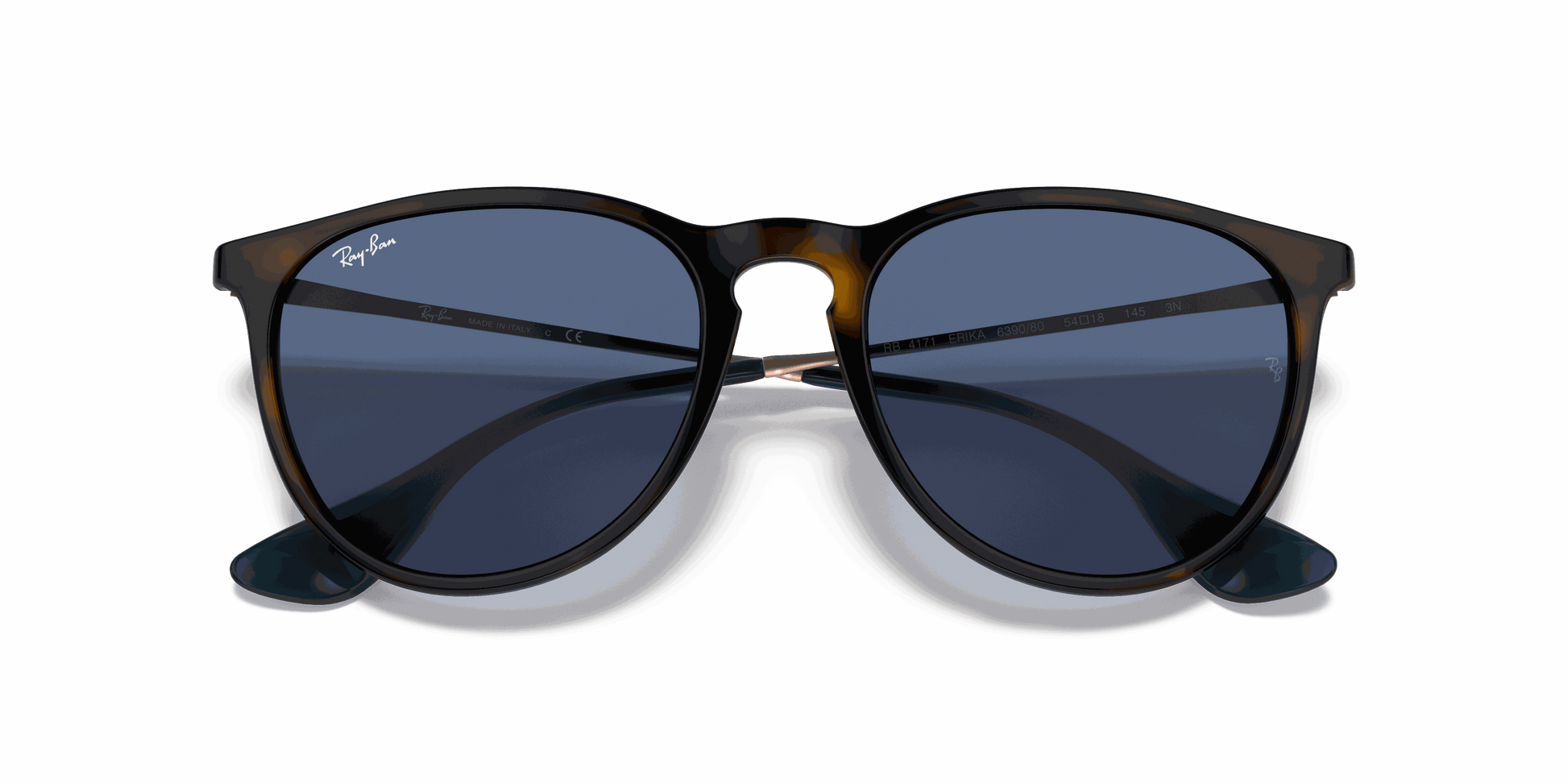 [Blue Lenses, Polished Havana Frame]