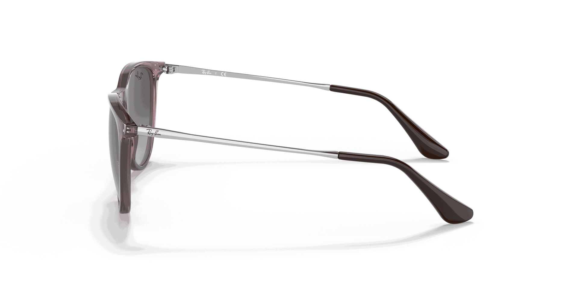 [Grey Gradient Lenses, Polished Transparent Violet Frame]
