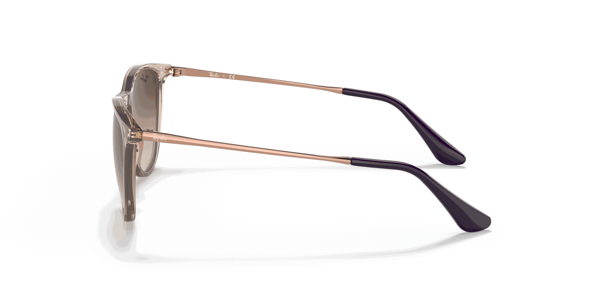 [Gradient Brown Lenses, Polished Transparent Light Brown Frame]