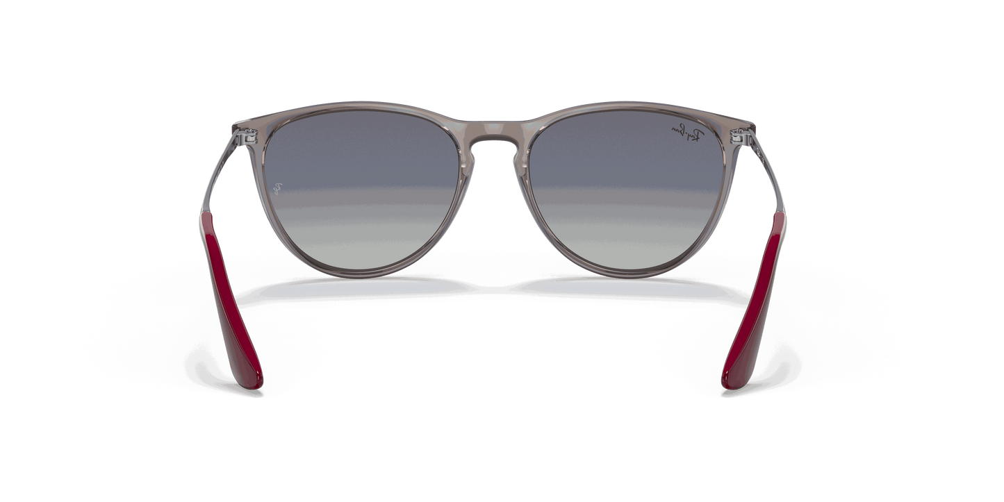 [Grey Gradient Blue Lenses, Polished Transparent Grey Frame]