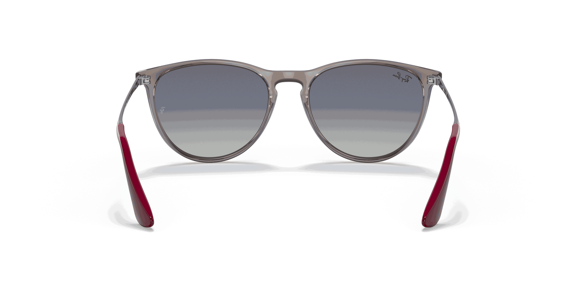 [Grey Gradient Blue Lenses, Polished Transparent Grey Frame]