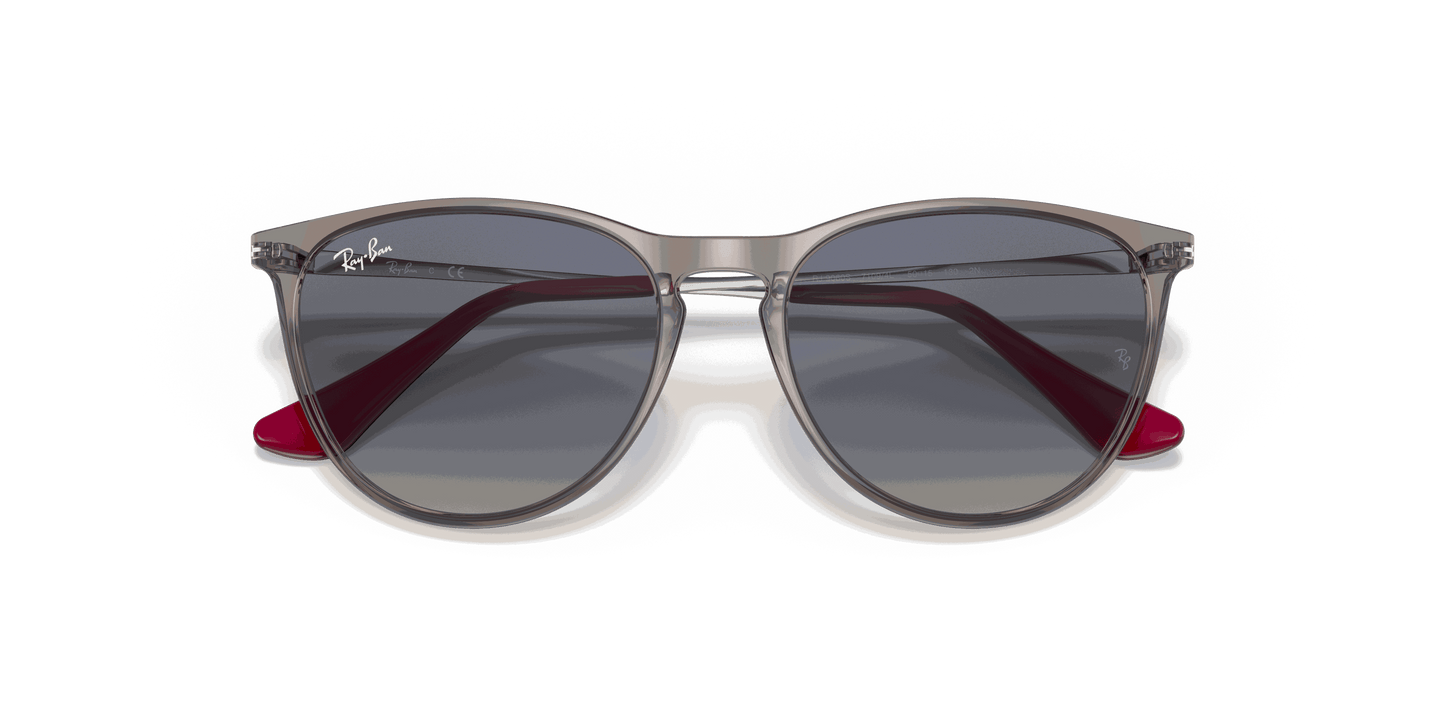 [Grey Gradient Blue Lenses, Polished Transparent Grey Frame]