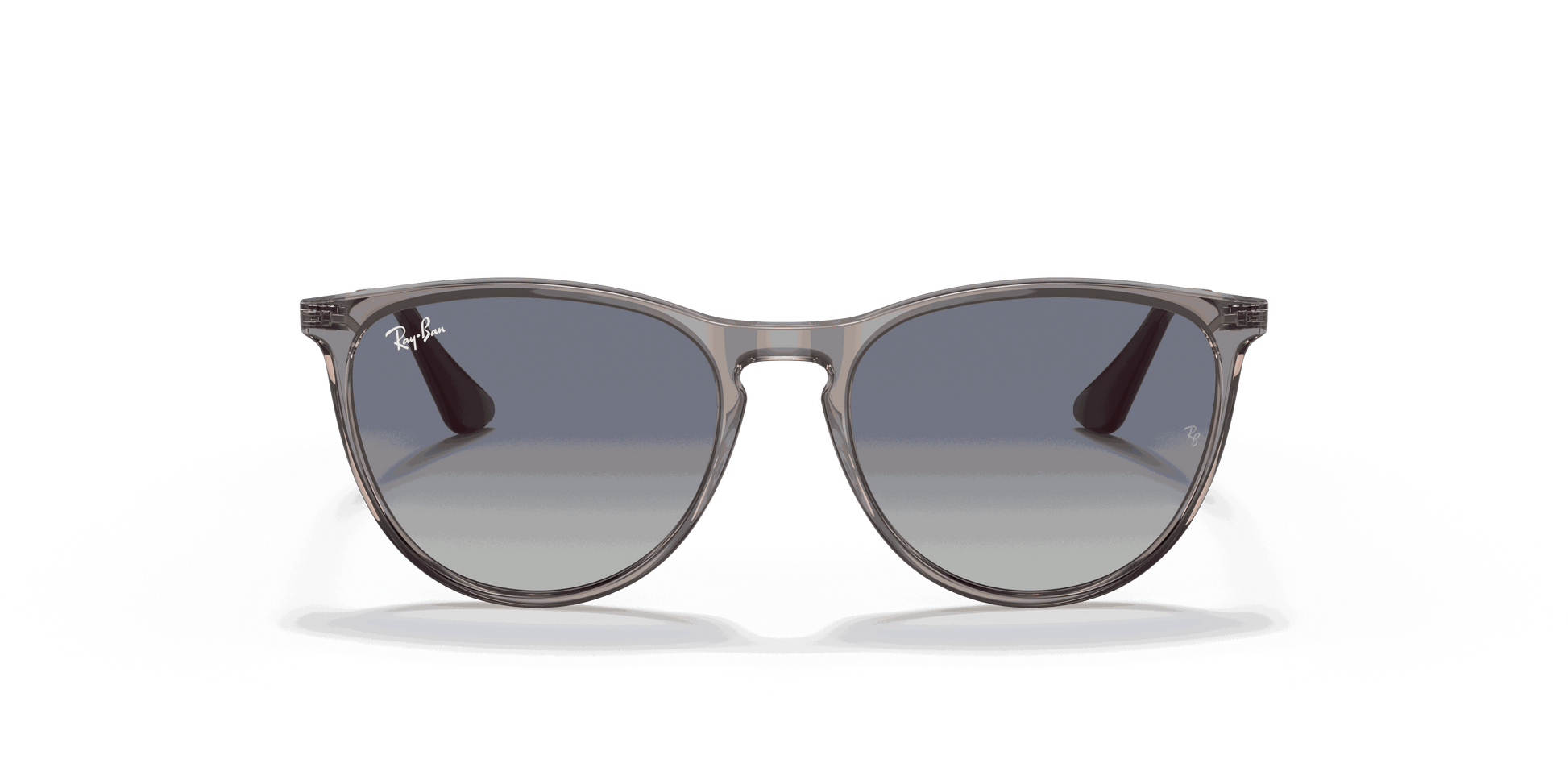[Grey Gradient Blue Lenses, Polished Transparent Grey Frame]