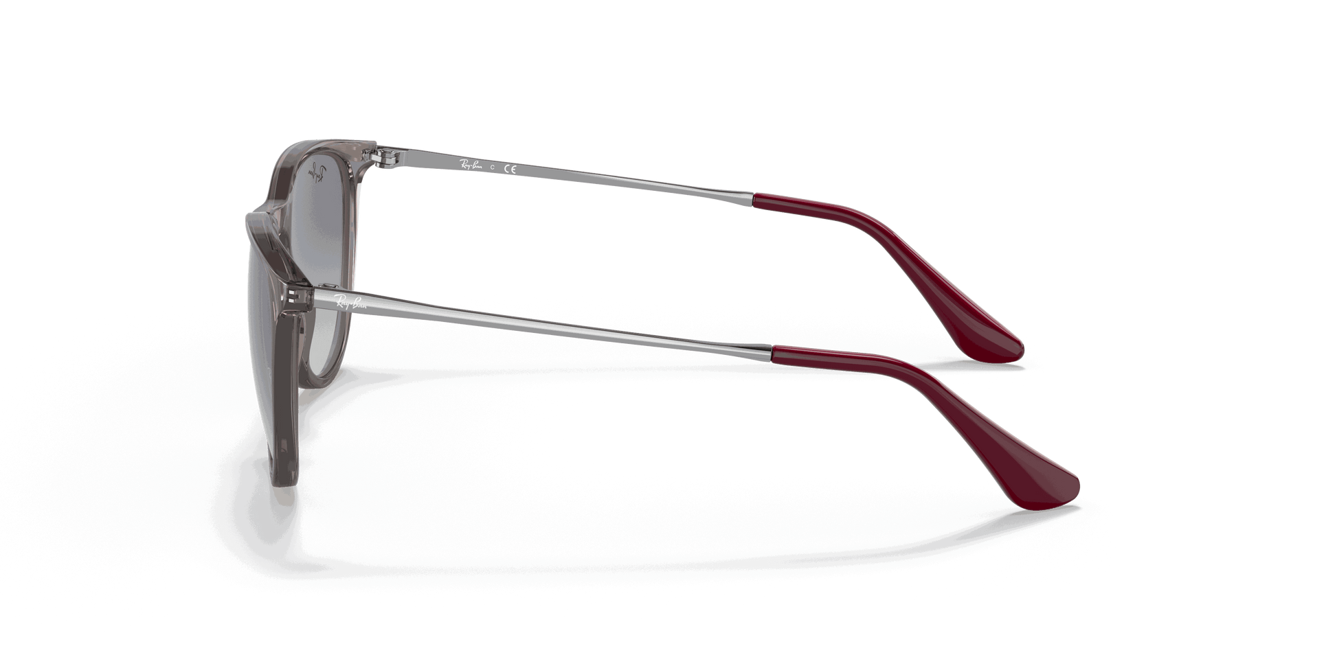 [Grey Gradient Blue Lenses, Polished Transparent Grey Frame]
