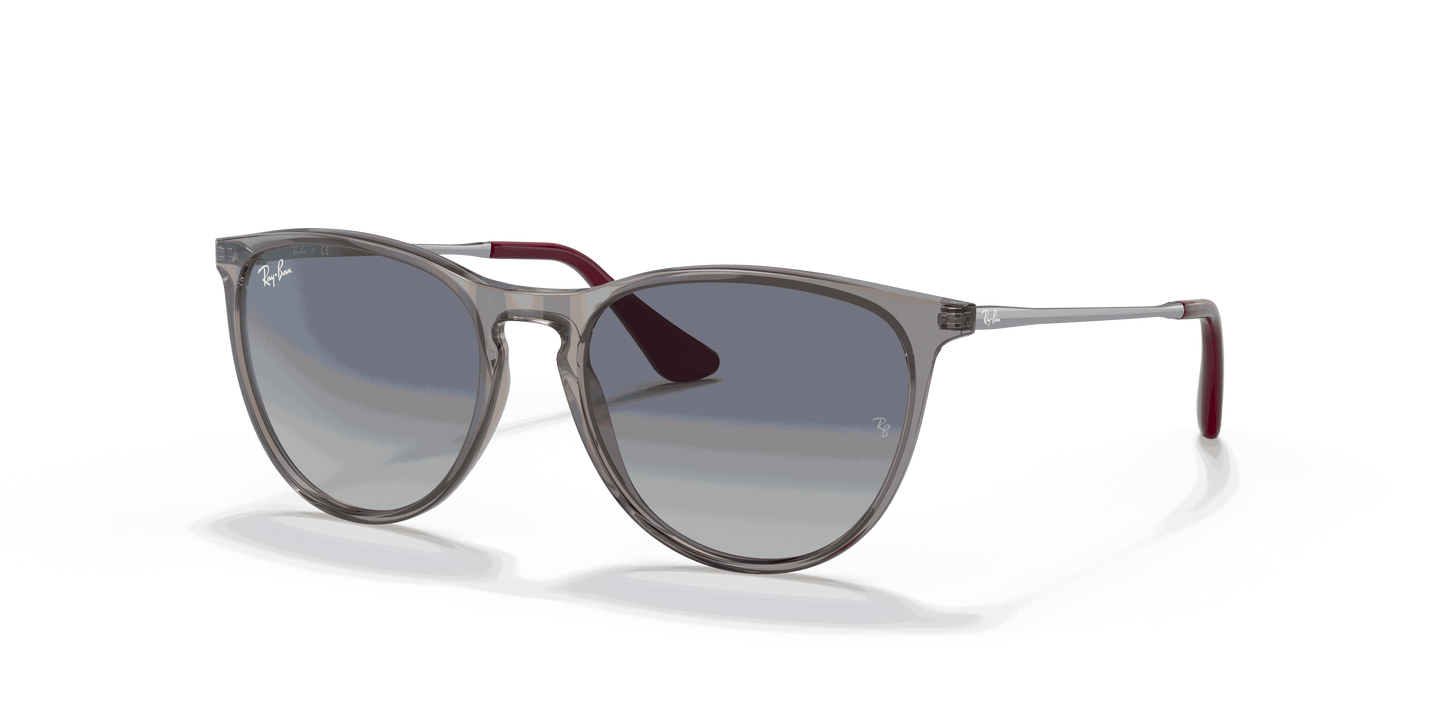 [Grey Gradient Blue Lenses, Polished Transparent Grey Frame]