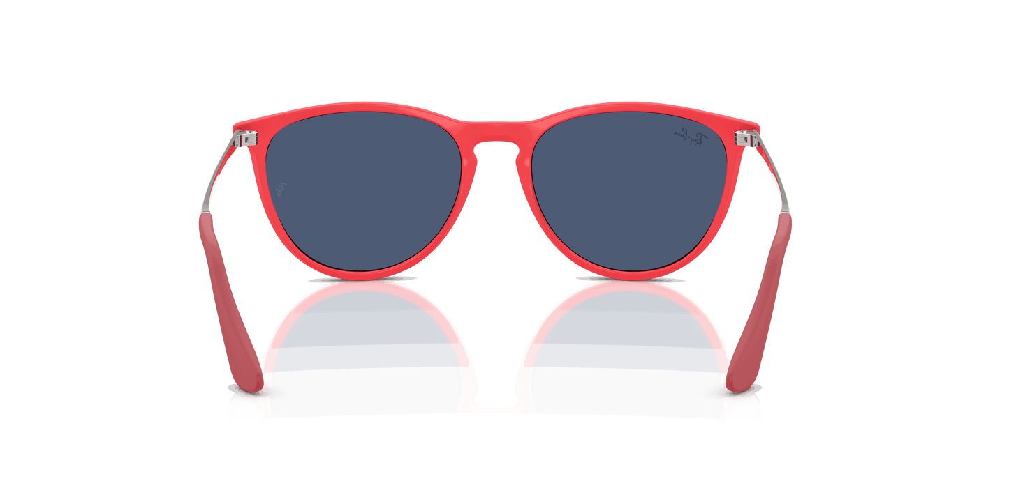 [Dark Blue Lenses, Polished Rubber Coral Frame]