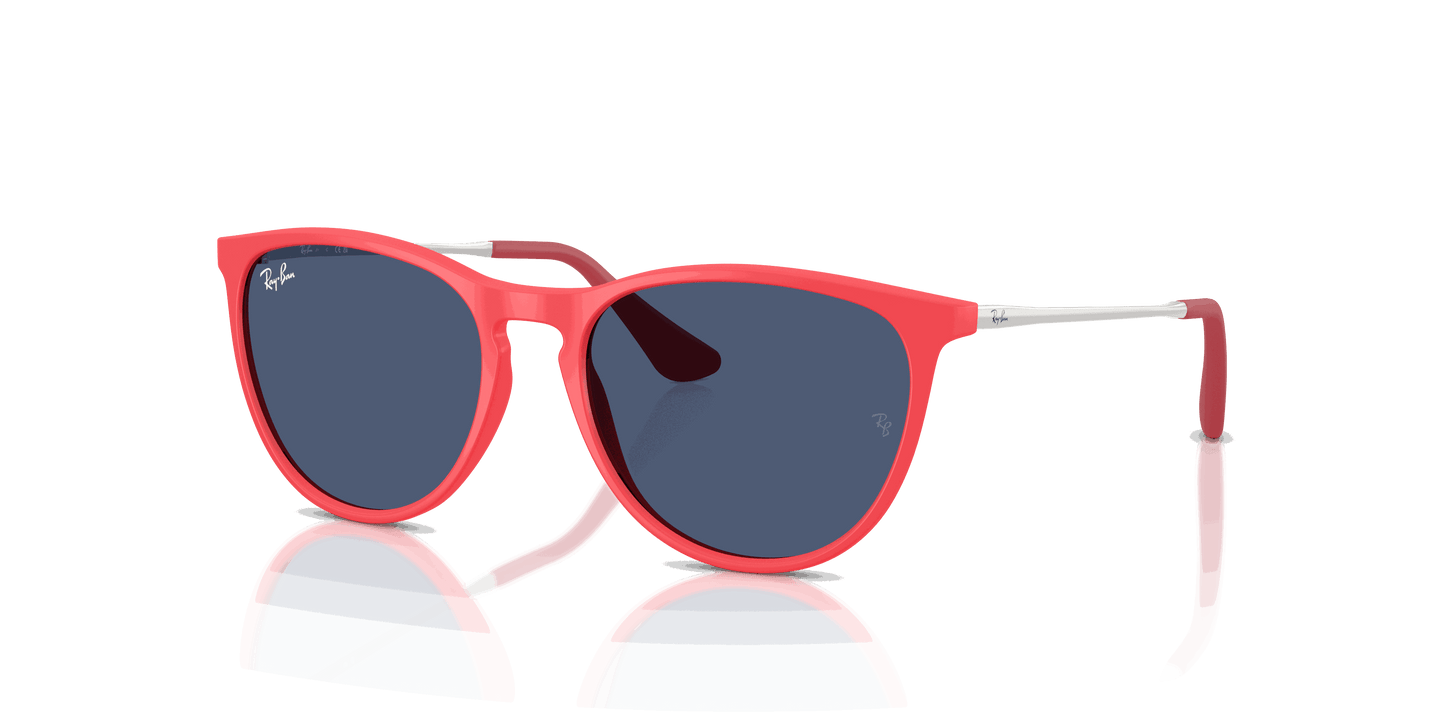 [Dark Blue Lenses, Polished Rubber Coral Frame]