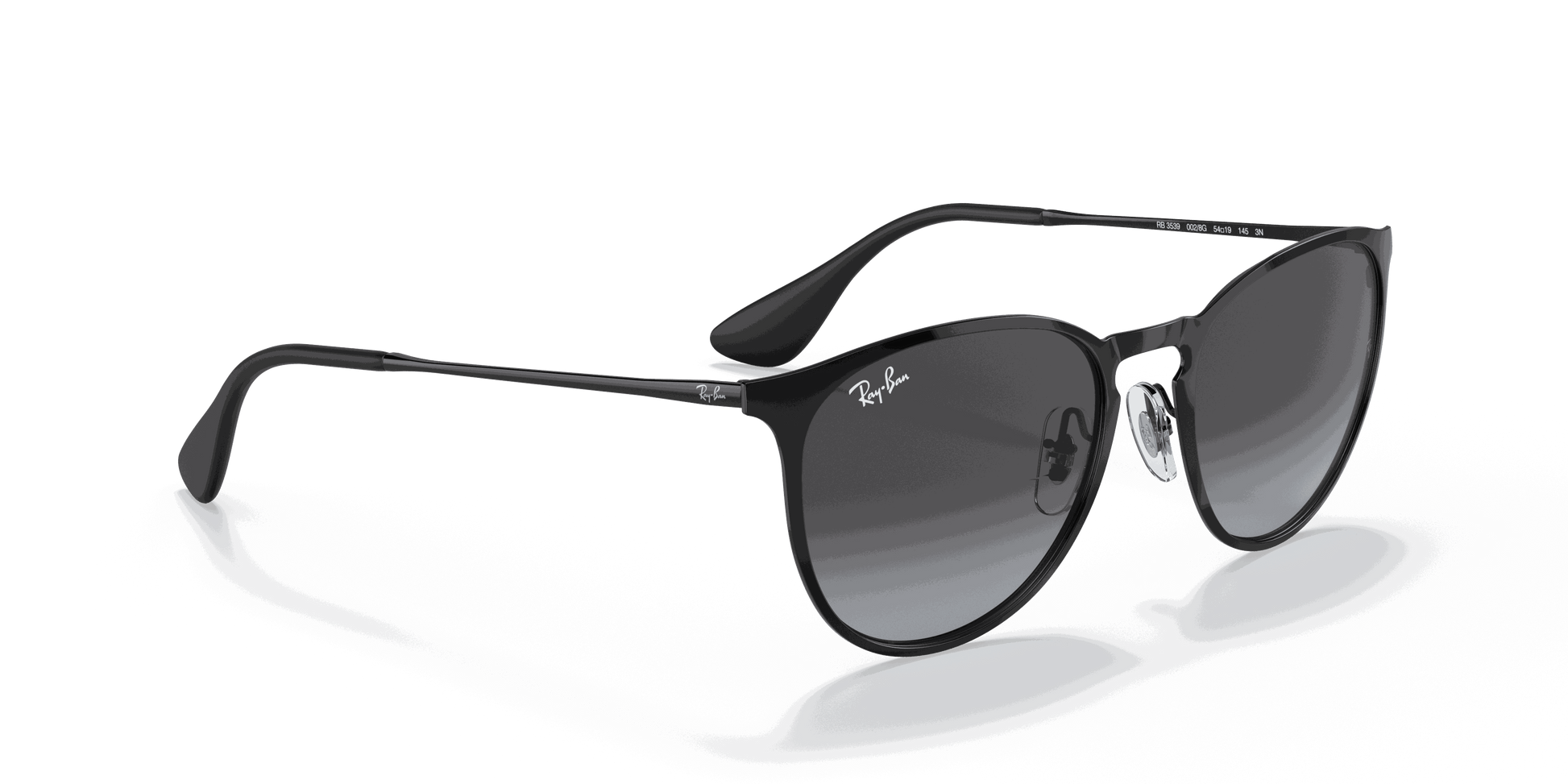 [Light Grey Gradient Dark Grey Lenses, Polished Black Frame]
