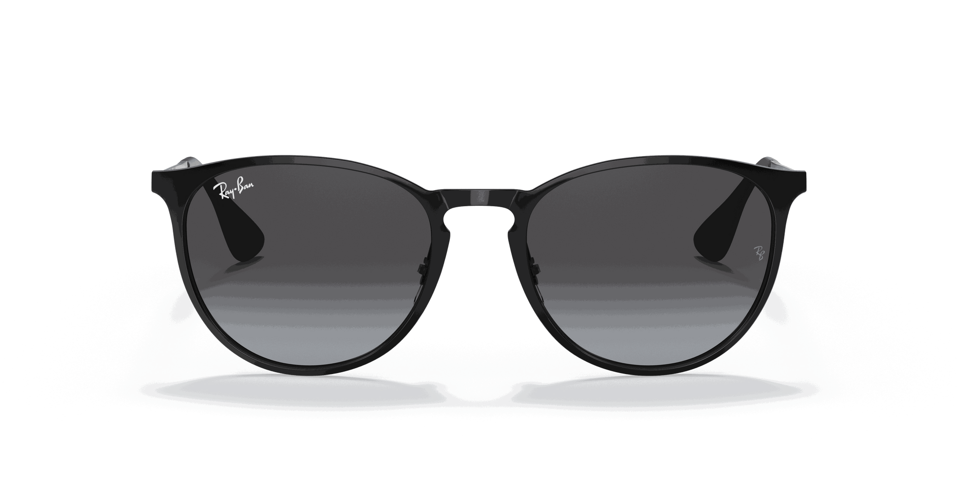 [Light Grey Gradient Dark Grey Lenses, Polished Black Frame]