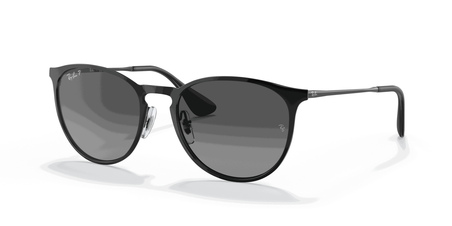 [Grey Lenses, Polished Black Frame]