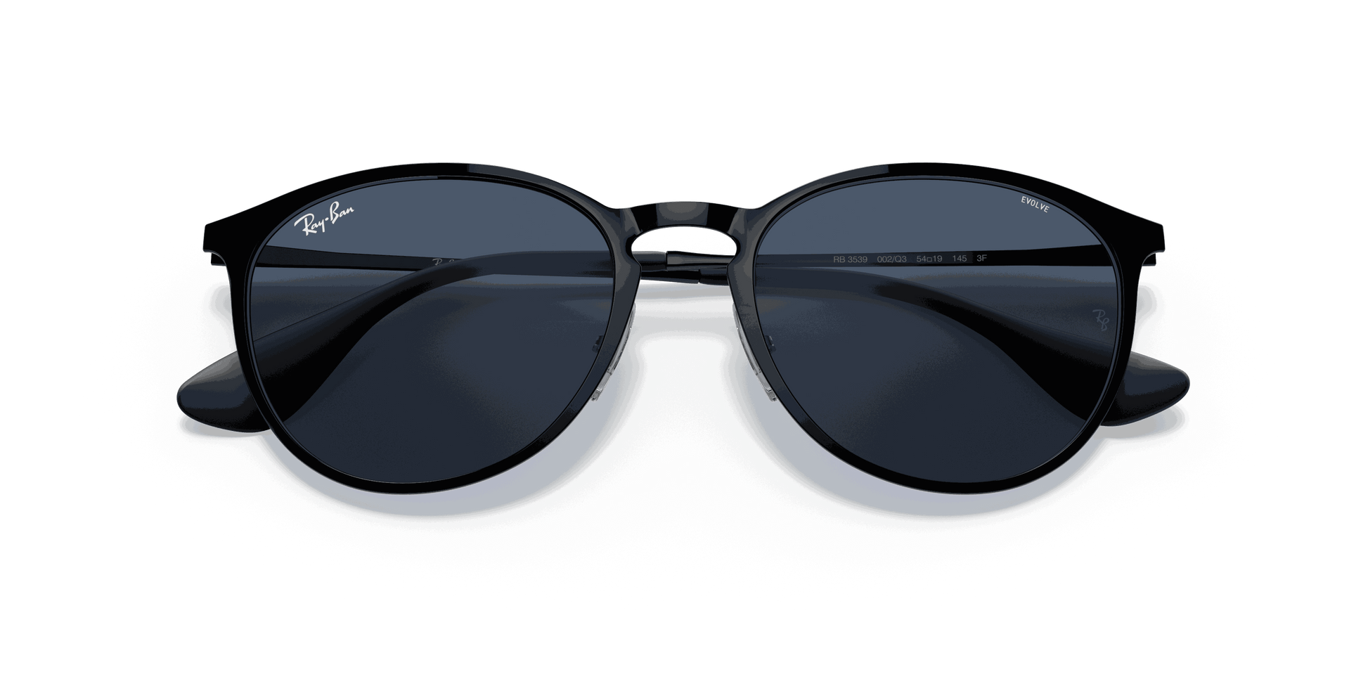 [Photochromic Pink Gradient Blue Lenses, Polished Black Frame]